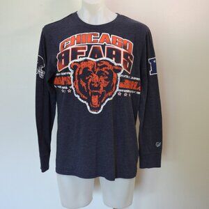 Chicago Bears Long Sleeve T-Shirt Men's Size Large Distressed